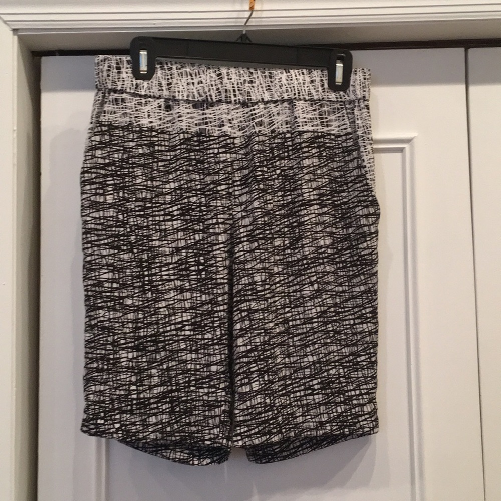 black and white Bermuda Shorts by Intermix Small